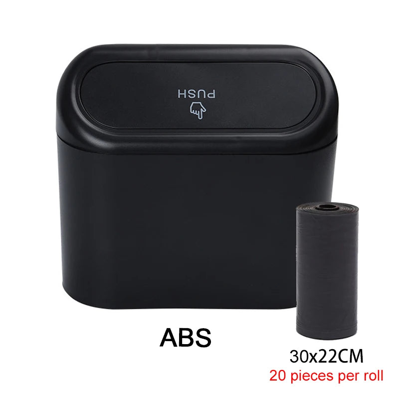 Showlu Smart General car trash can with lid, compact waste bin for vehicle interior organization and cleanliness.