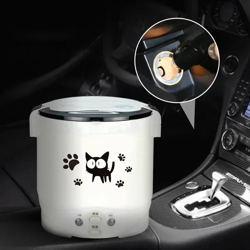 Showlu Smart General Mini Rice Cooker 2.0 with stainless steel interior and digital controls on a kitchen countertop.