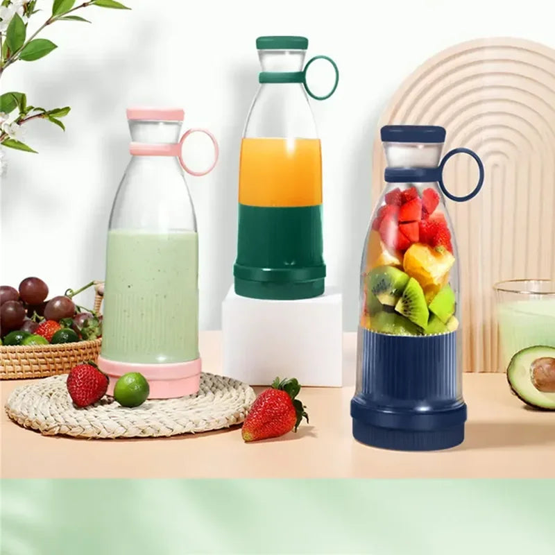 Showlu portable electric juicer cup with 6-blade USB rechargeable blender for smoothies and fresh juice.