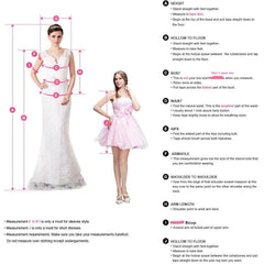 A diagram showing two models in dresses with labels A through J explaining body measurements.