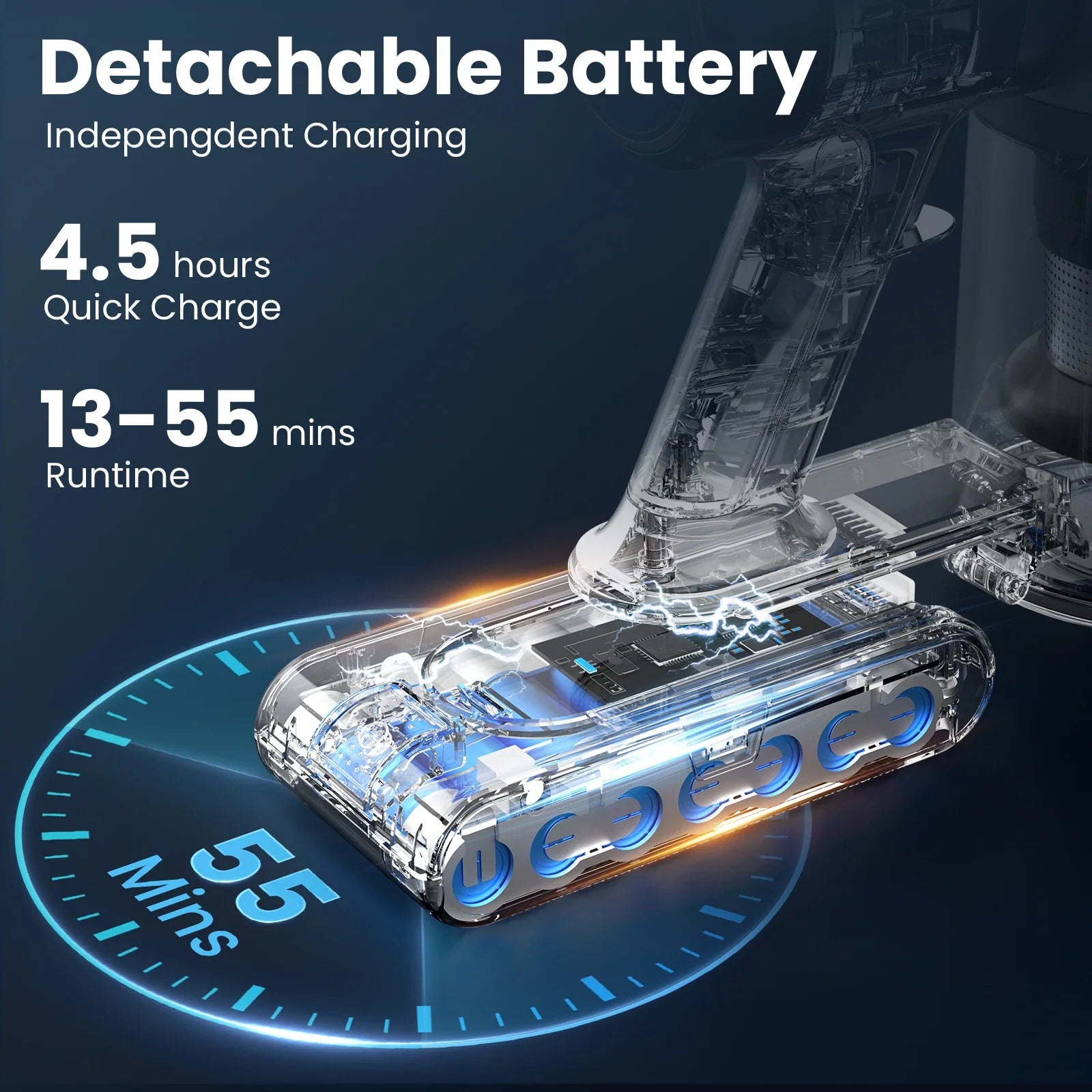 INSE S9 cordless stick vacuum cleaner with 30KPa suction and 400W motor, ideal for pet hair and floor cleaning, shown in the image.