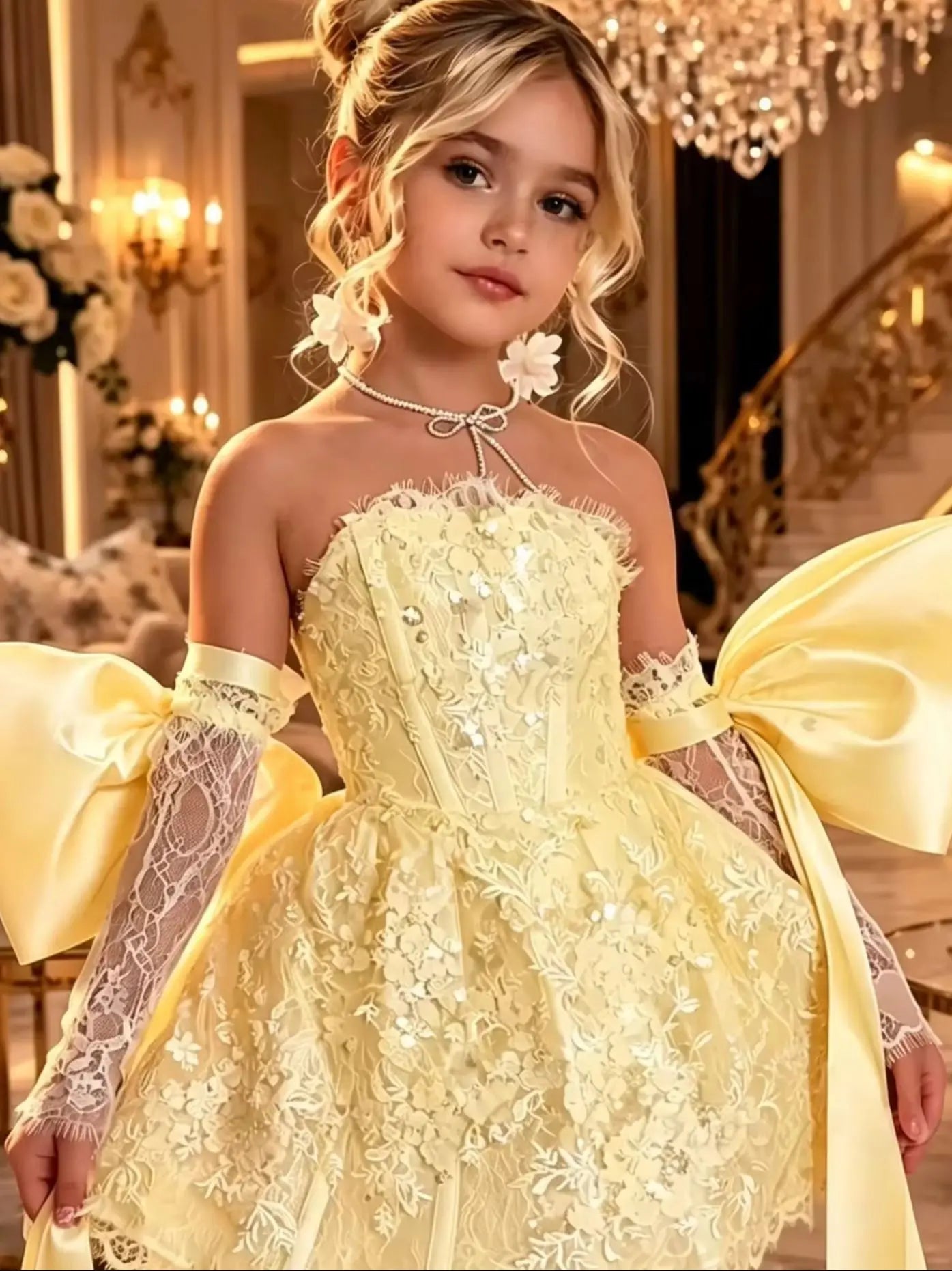 Light Blue Flower Girl Dresses for Wedding Off Shoulder with Bows Knee Lenght Kids Birthday First Communion Ball Gowns Custom
