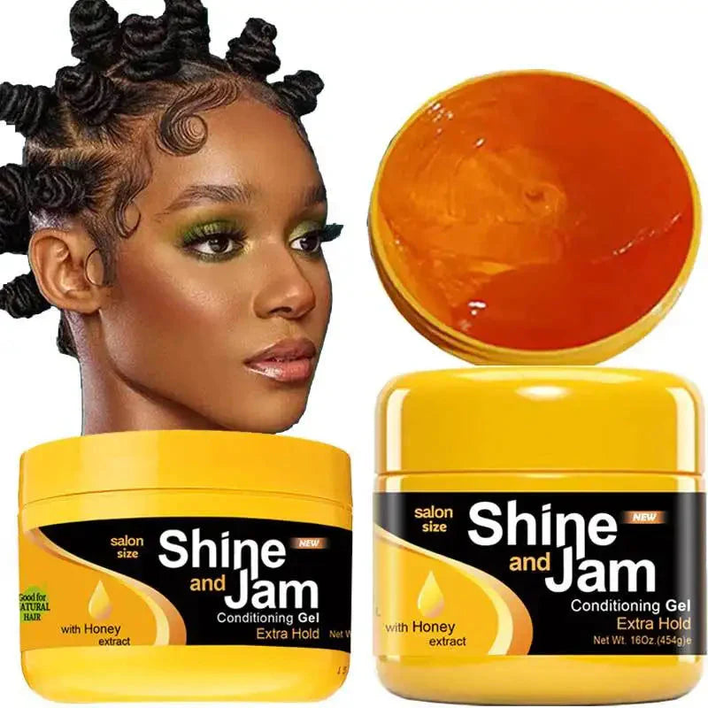 Moonbiffy Hair Control Pomade in 8oz jar, SHOWLU FASHION STORE, for braiding, locks, and twists, with a smooth, gel-like texture.