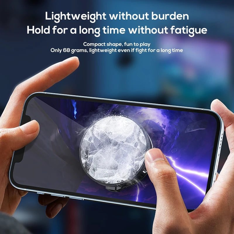 Showlu Smart General phone cooling fan attached to a smartphone, designed to prevent overheating during use.