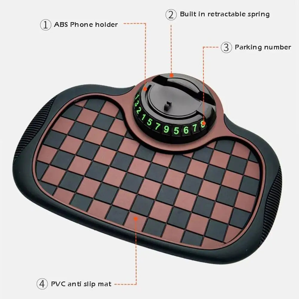 Car dashboard anti-slip mat from Showlu Fashion Store, with textured surface designed to keep phone and small items secure.