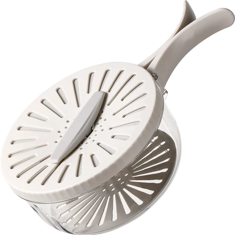 SHOWLU Folding Drain Basket with Lid, plastic fruit and vegetable colander for rinsing and draining produce.