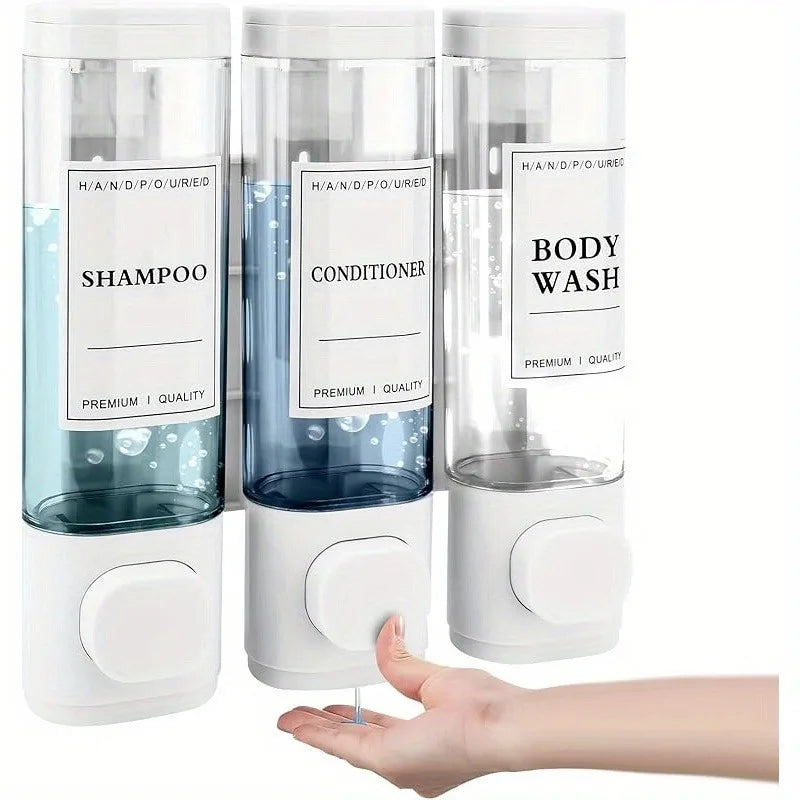 Wall-mounted Showlu Smart General laundry detergent dispenser with clear container and modern design for easy dispensing.