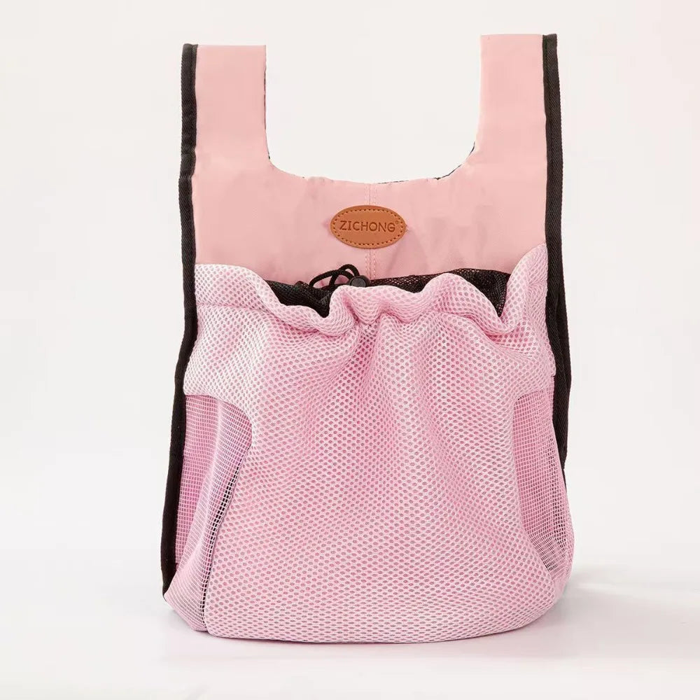 Showlu Portable Pet Travel Backpack made of breathable polyester, designed for comfortable dog carrying and travel.