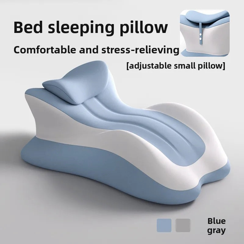 Showlu Memory Foam Bed Wedge Pillow for acid reflux and back pain relief, with ergonomic design and supportive memory foam.