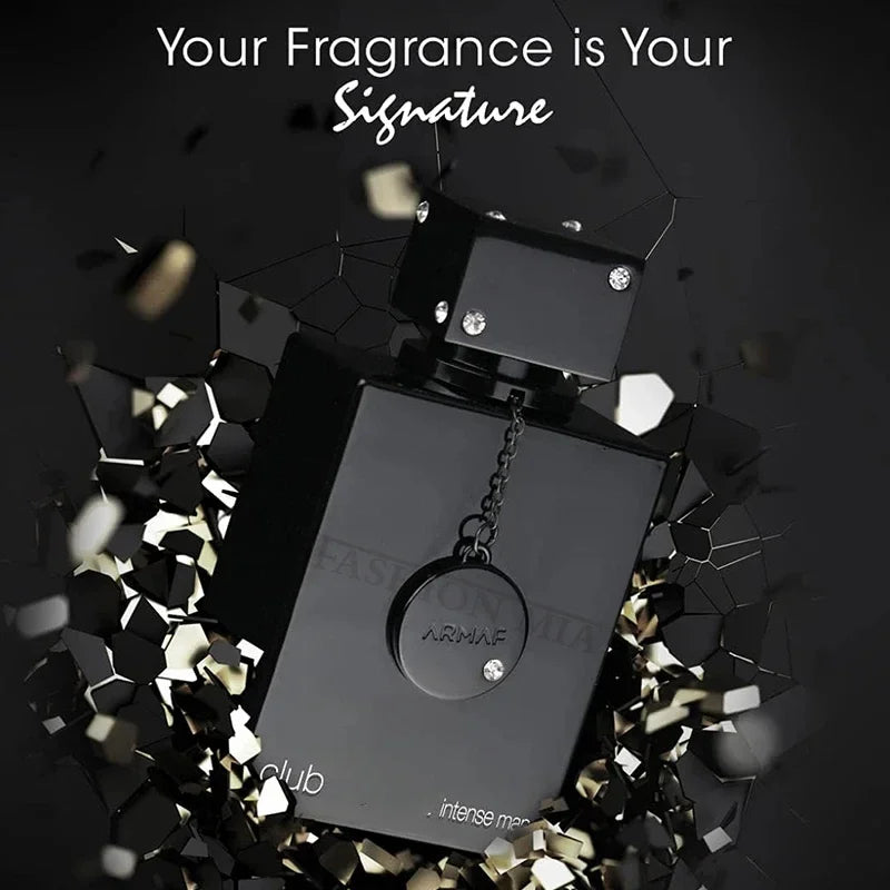 Unisex Armaf Club De Nuit Intense Man EDP perfume bottle, 100ml, with sleek design and fragrance details visible.
