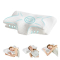 Showlu Fashion Store JHK ergonomic cervical neck pillow with memory foam contour and cooling case for neck support and comfort.