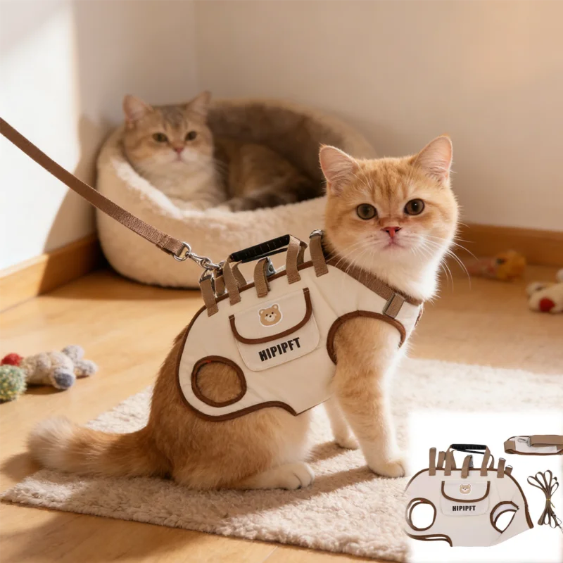 Showlu Pet Travel Carrier in beige portable shoulder bag for small dog breeds, featuring mesh sides for ventilation.