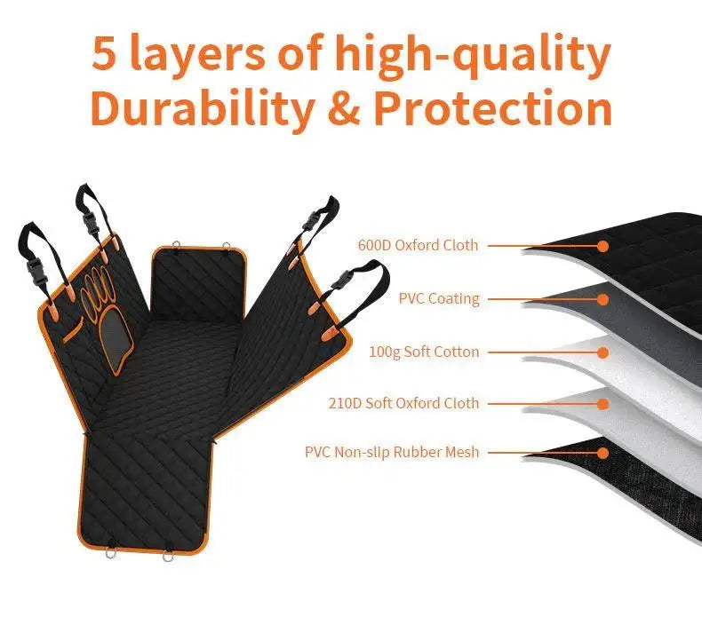 Showlu waterproof dog car seat cover with breathable fabric, designed as a pet travel mattress to protect car seats during travel.