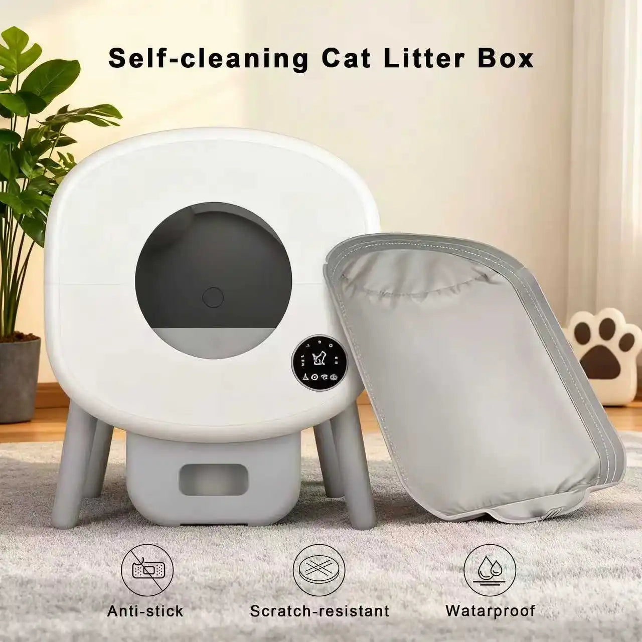 Smart Litter Box Accessories Soft Fabric Liner Premium Automatic Litter Box Accessories Soft Mat Removable Liner Tuya Control