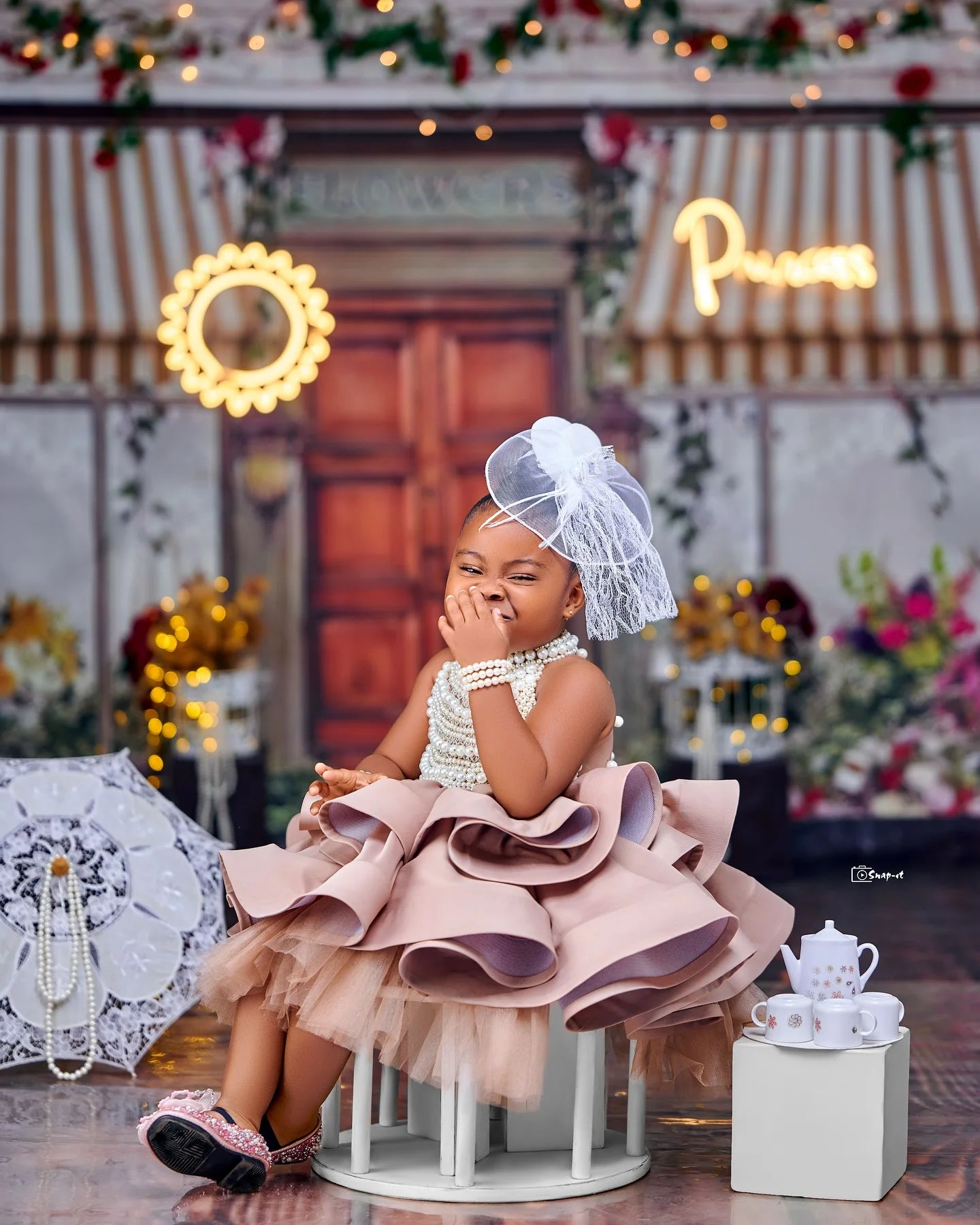 Luxury Pearls Flower Girl Dresses for Wedding Customized Kids Birthday Party Dress Princess Pageant Photoshoot Gowns