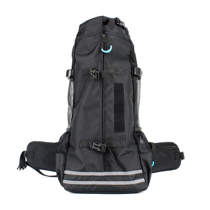 Waterproof XLeiPet dog travel backpack by Showlu Fashion Store, breathable carrier for medium dogs with mesh panels and sturdy design