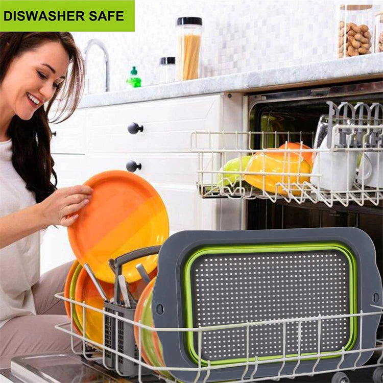 Showlu Smart General expandable kitchen sink strainer basket in stainless steel with mesh design for catching food debris.