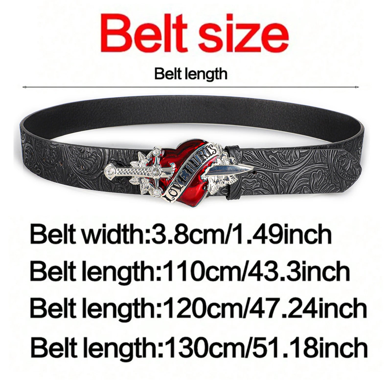 Retro men's bohemian style belt by Showlu Fashion, featuring personalized punk rock design for jeans, dresses, and casual wear.