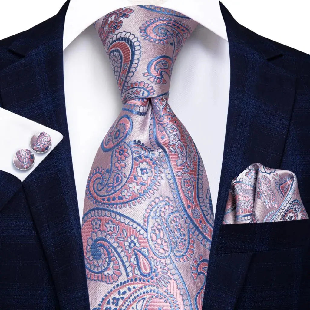 Mint green silk tie set with matching cufflinks, men's necktie and accessories by SHOWLU FASHION STORE.