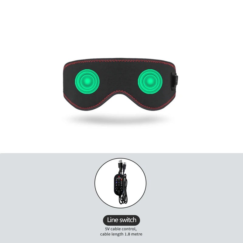 Showlu Smart heated eye massager with 3-level vibration and heat settings, designed to soothe and relax tired eyes.