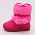 Children's winter snow boots by SHOWLU FASHION STORE, warm PU leather snow shoes with fashionable design for kids.