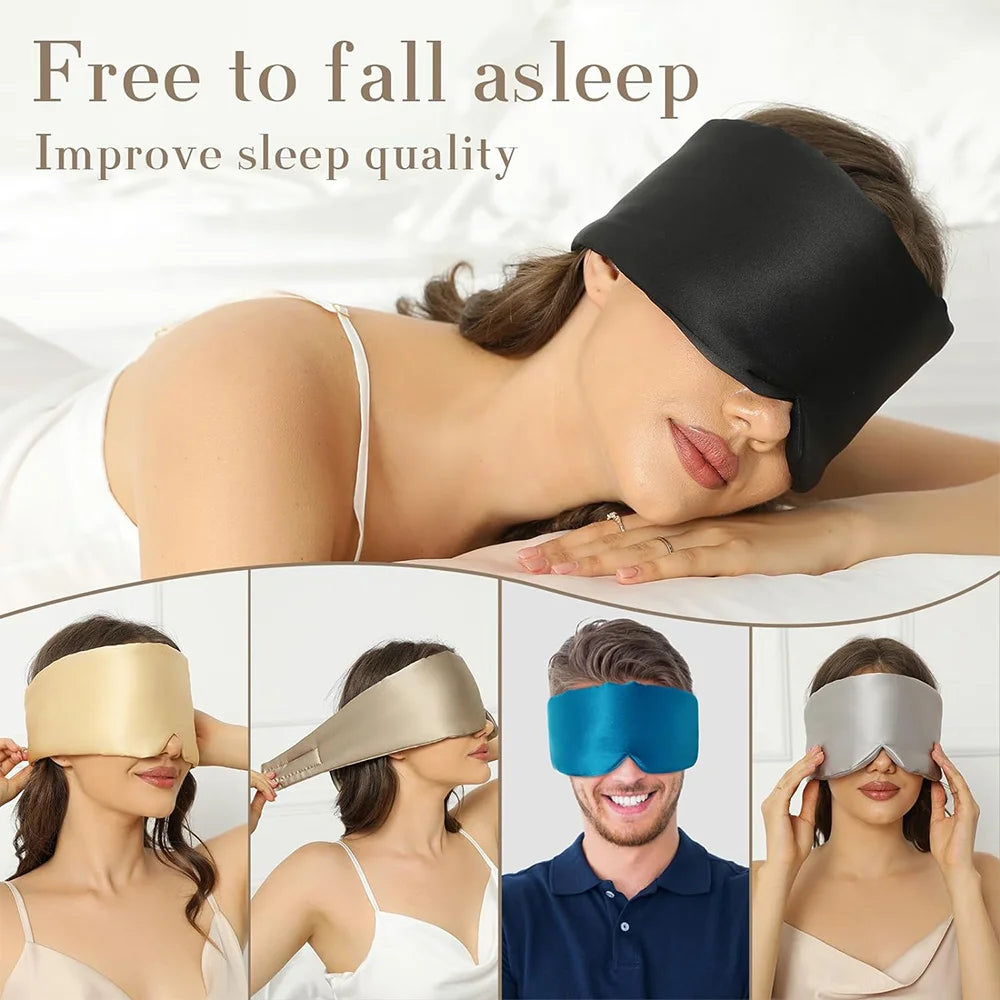 Showlu Smart General luxury silk sleep mask with soft fabric and adjustable strap for comfortable, restful sleep.