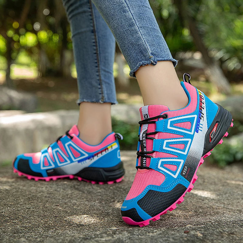Women's waterproof hiking and walking shoes from Showlu, designed for outdoor sports, travel, running, and cycling activities.