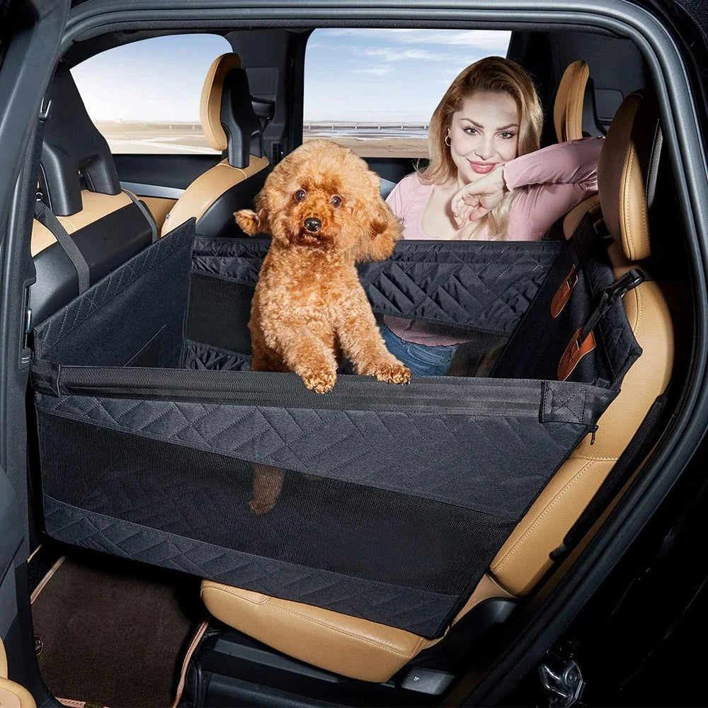 Waterproof Oxford cloth dog seat pad by Showlu Fashion Store, designed to protect car seats from pet dirt and fur.