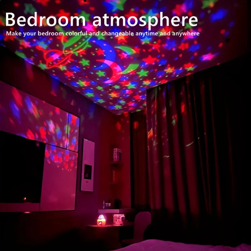 Showlu Smart General Crystal Magic Ball LED night light glowing with colorful lights, perfect for ambient decoration and nighttime ambiance.