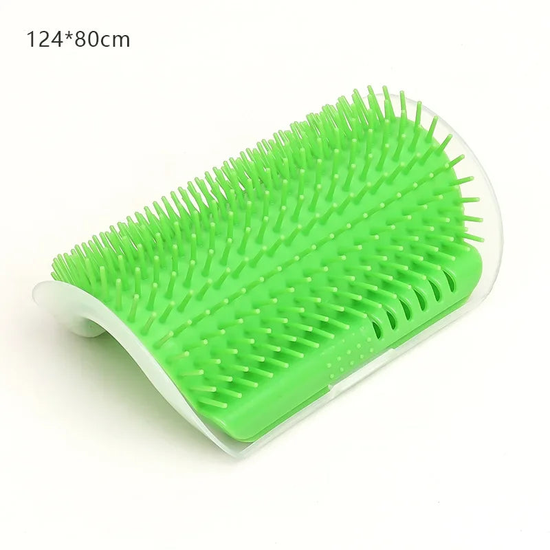Showlu Fashion Store cat massage tool and self-cleaning pet hair removal comb with corner design for pet grooming and relaxation.