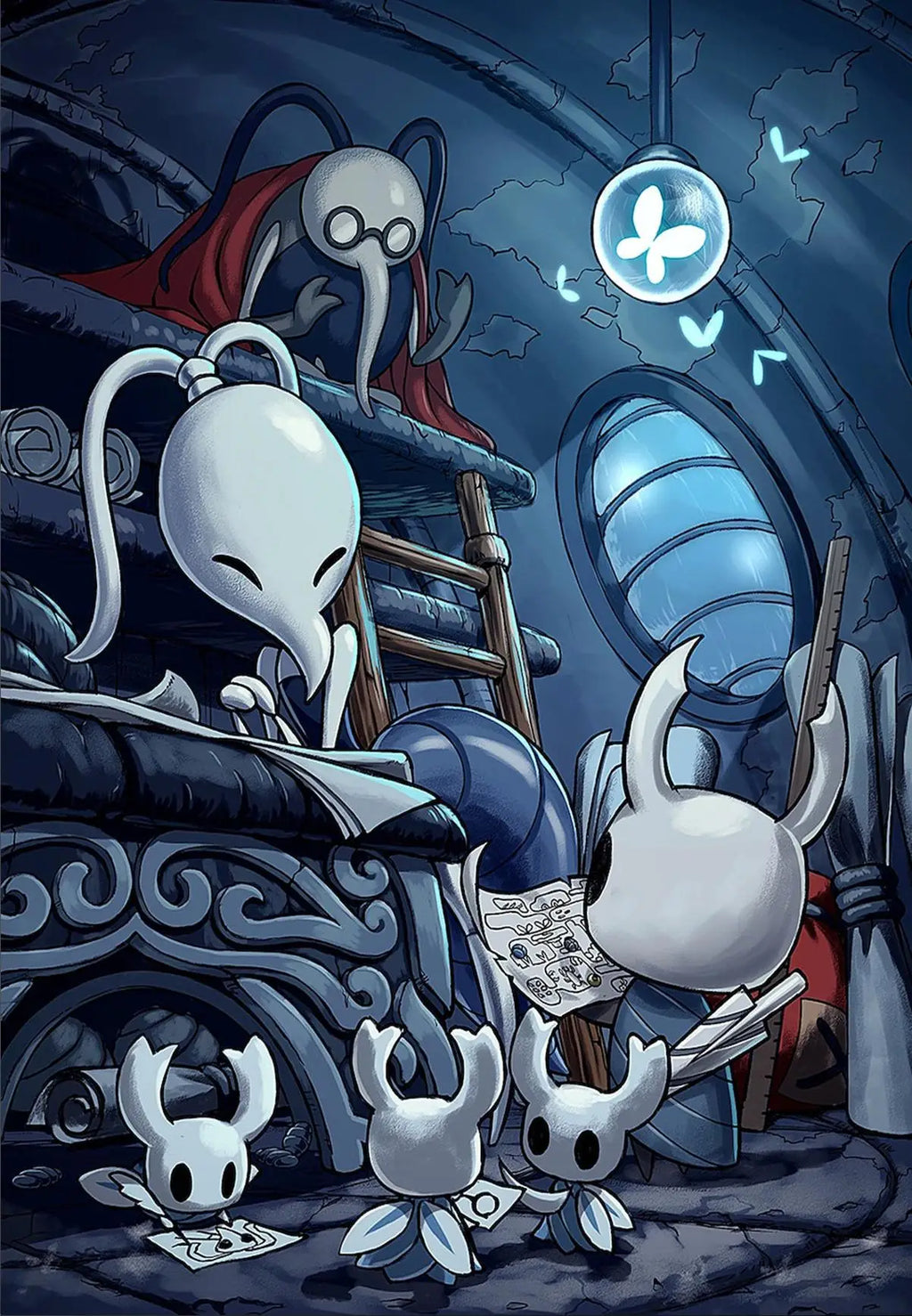 Hollow Knight canvas wall art featuring the game's character, modern video game poster for home decor from SHOWLU FASHION STORE