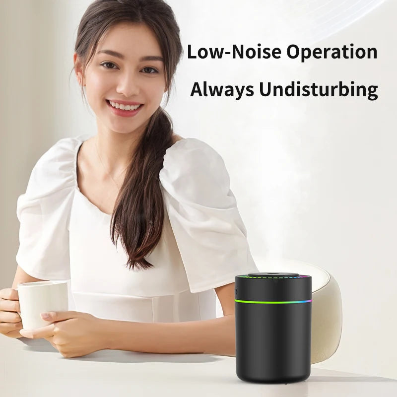 Showlu Smart Aromatherapy Essential Oil Diffuser with 180mL capacity, USB-C humidifier device in sleek design.