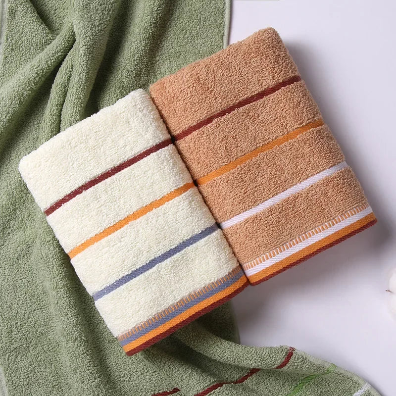 SHOWLU 100% cotton hand towel, thickened solid face towel for bathroom use, soft and absorbent, in neutral color.