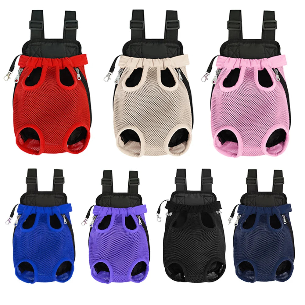 Showlu adjustable pet carrier backpack with mesh sides and padded straps, designed for traveling cats.