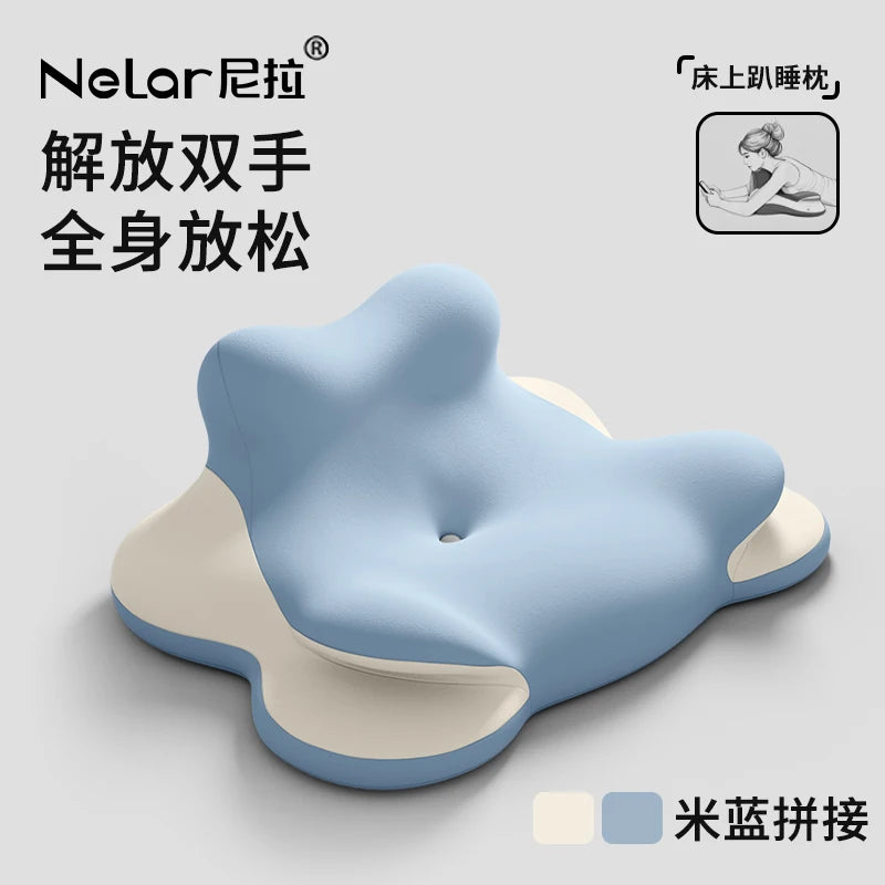 Memory foam wedge pillow from XVJOU by Showlu Fashion Store, designed for prone position and back support in bed.