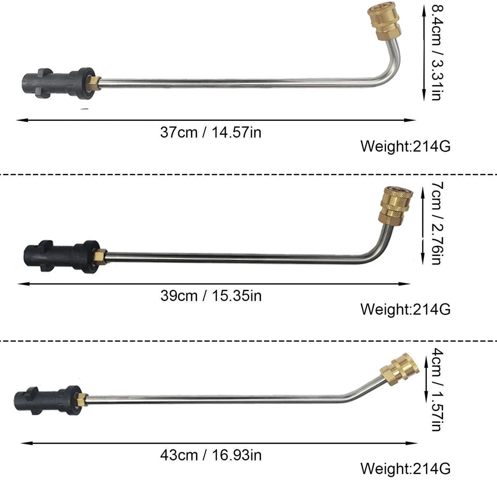 Undercarriage cleaning wand by Showlu Fashion Store, with a long handle and spray nozzle for vehicle undercarriage cleaning.