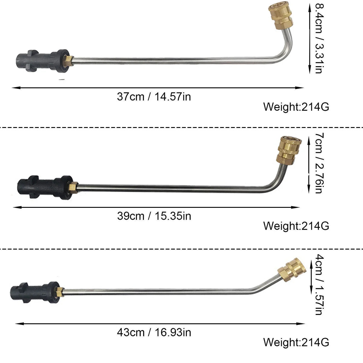 Undercarriage cleaning wand by Showlu Fashion Store, with a long handle and spray nozzle for vehicle undercarriage cleaning.
