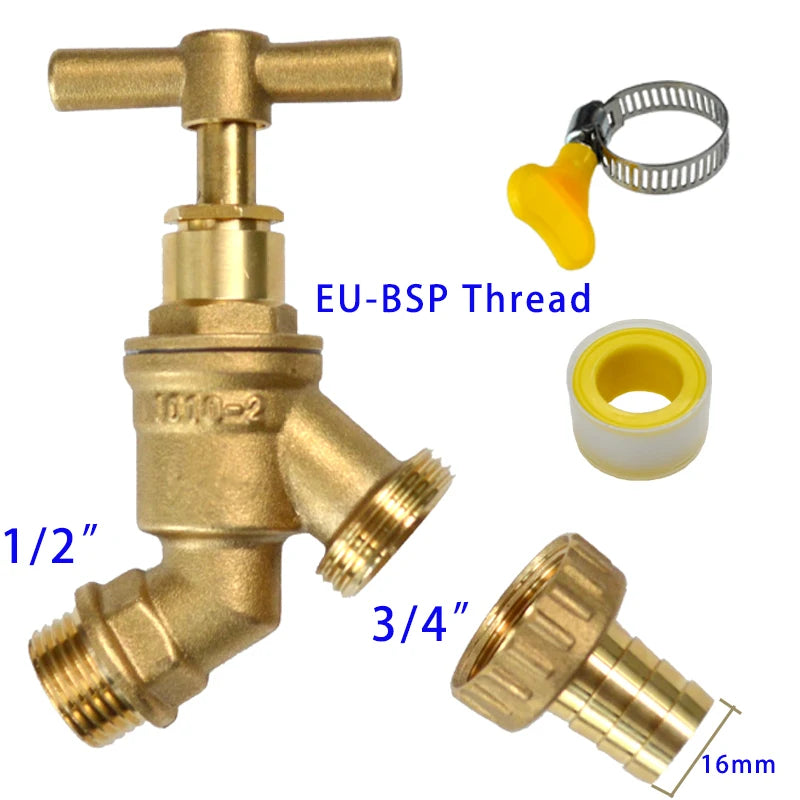 Showlu Smart General pressure washer hose splitter connecting two hoses for convenient watering and cleaning tasks.