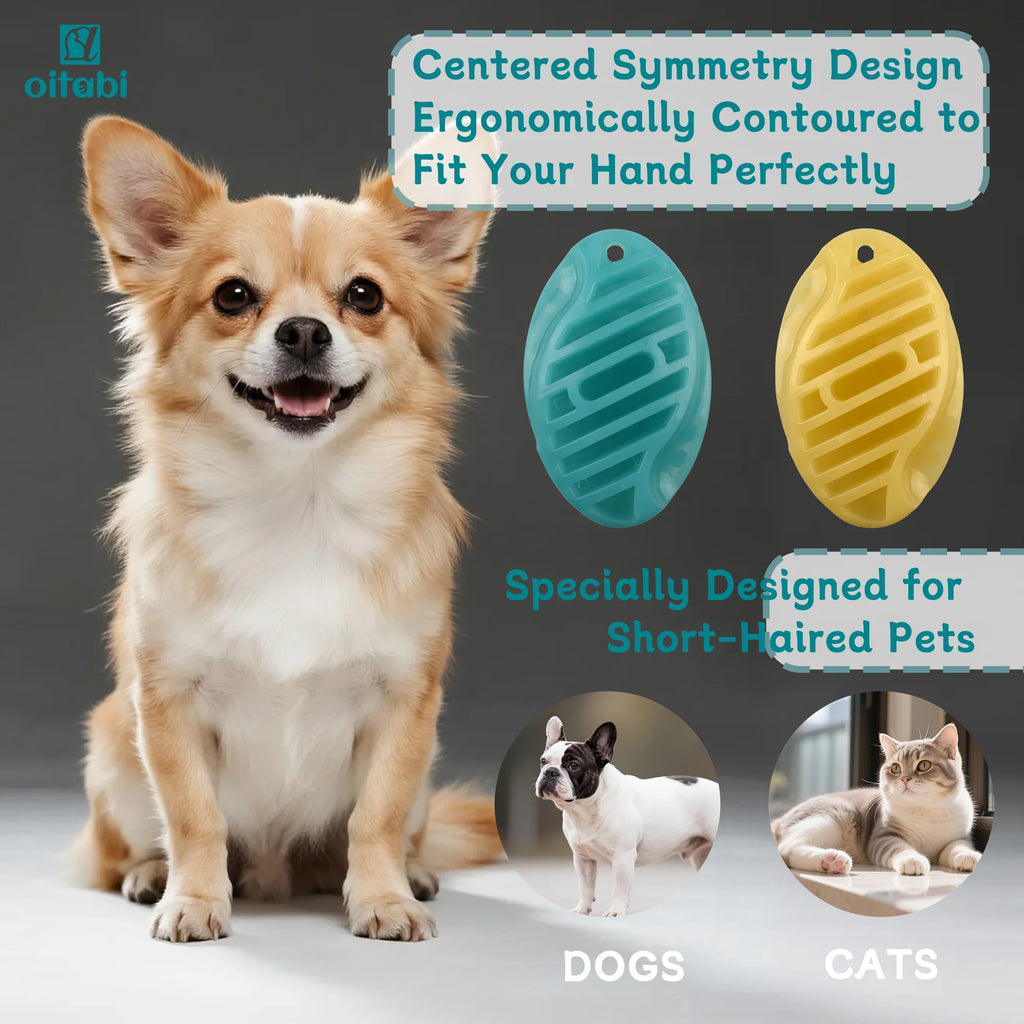 Showlu Smart General pet hair removal brush with textured surface for effectively removing fur from furniture and clothing.