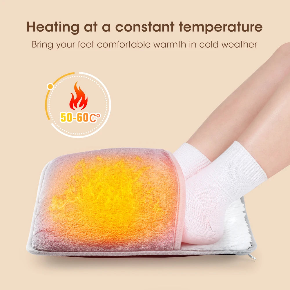 Showlu Smart General USB heated plush foot warmer pad with soft, cozy fabric and built-in heating element for warmth and comfort.