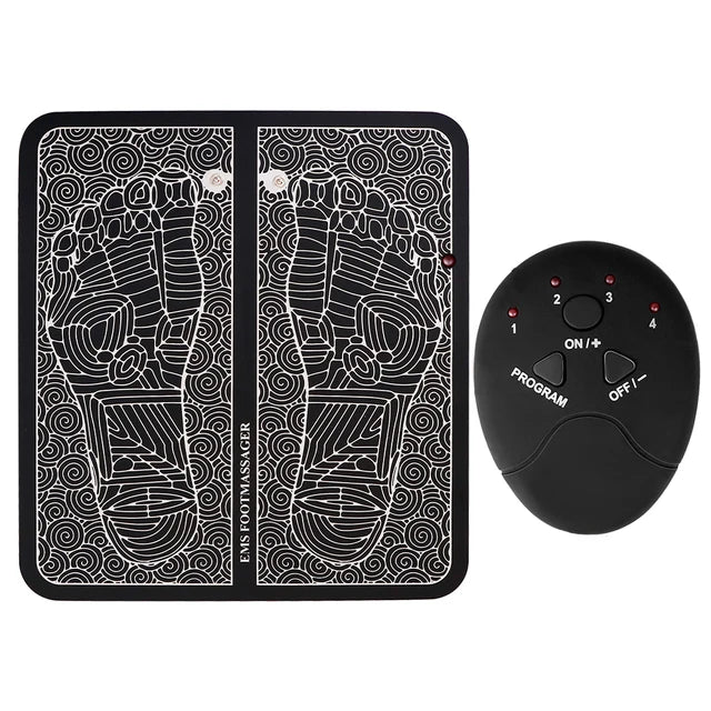 Showlu Smart EMS foot bath massager with leather heat therapy pad, designed for soothing foot relaxation and heat therapy.