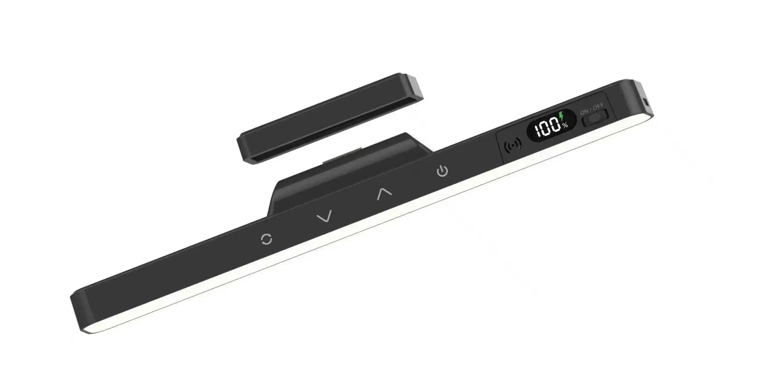 Rechargeable LED desk lamp with touch controls and magnetic reading light from Showlu Smart General, ideal for desk or bedside use.