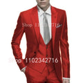 Showlu Silver Grey Satin Men's 3-Piece Slim Fit Formal Tuxedo for weddings, featuring satin lapels and tailored fit.