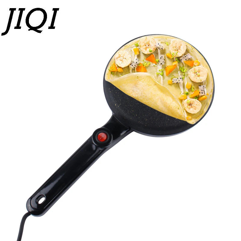 Showlu Smart General electric pancake maker with non-stick surface and control dial, ready for cooking delicious pancakes.