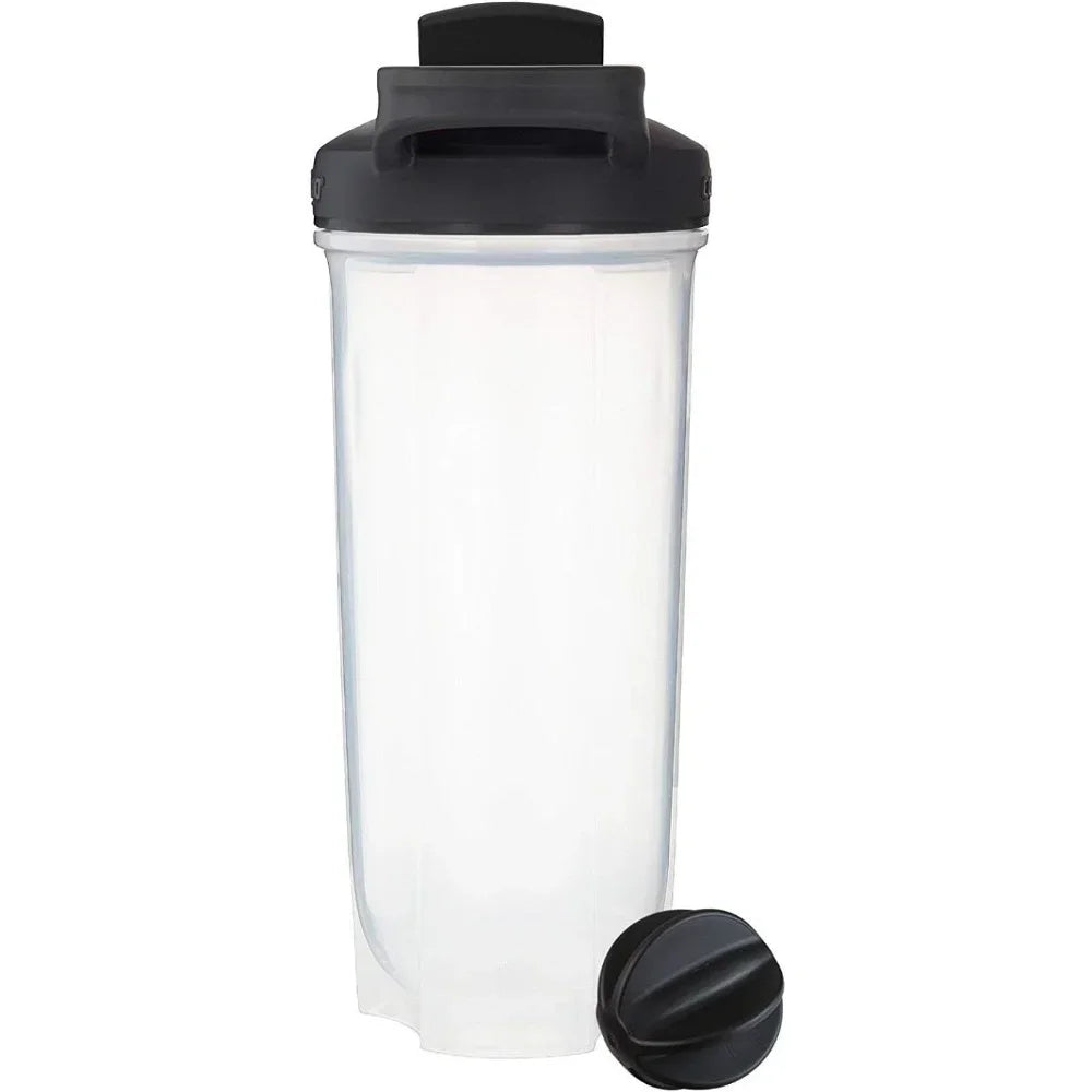 28 oz Showlu Fashion Store protein shaker bottle with ball blender, handle, and secure lid for mixing supplements.