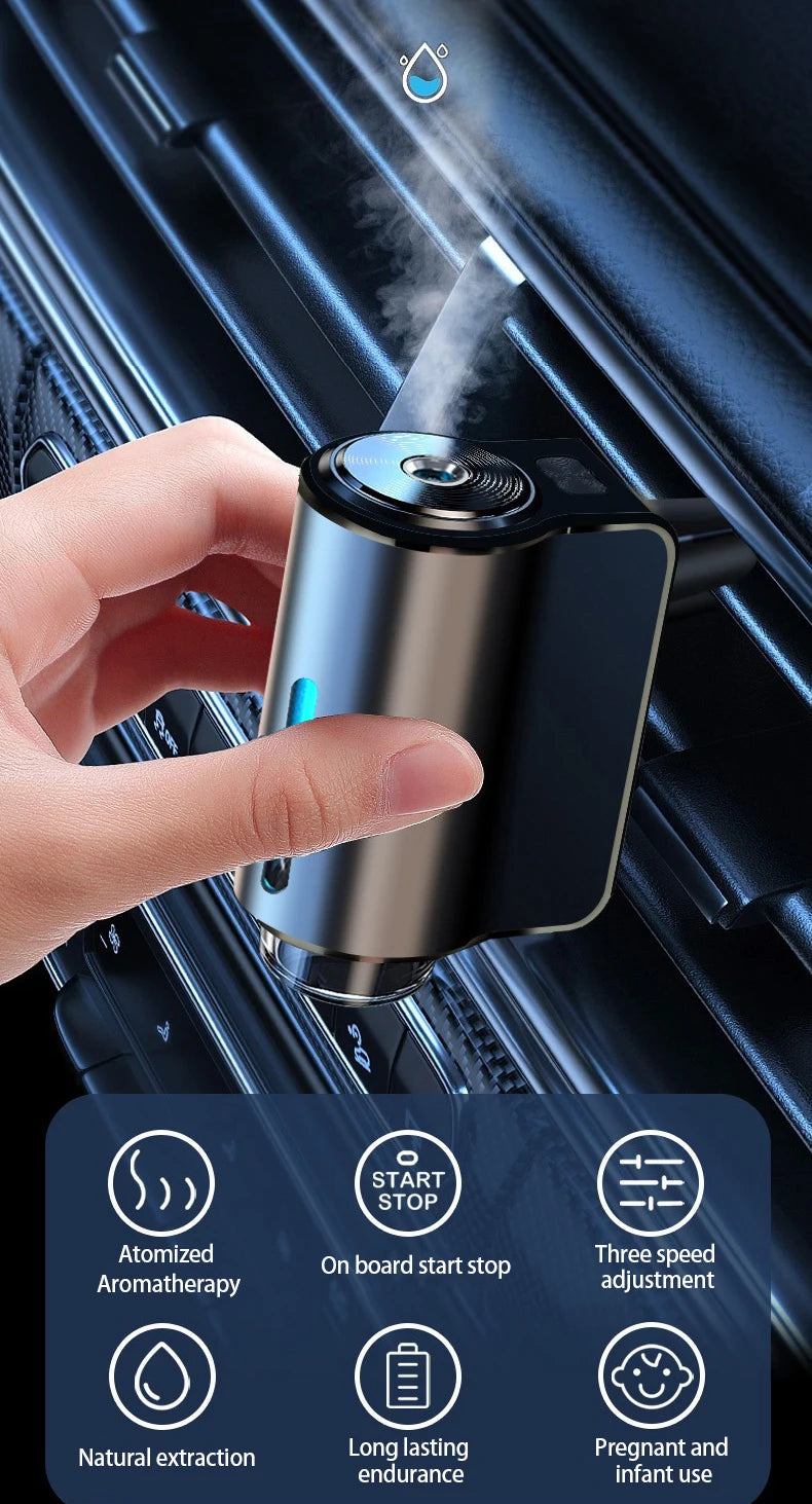 Showlu Smart General car aromatherapy diffuser with sleek design and diffuser nozzle for fresh, fragrant air in vehicles.