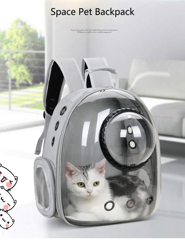 Showlu Smart General pet carrier backpack with breathable mesh sides and adjustable straps for comfortable transport of small pets.