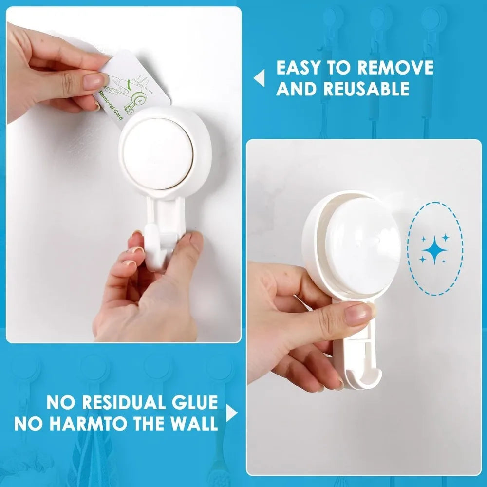 Showlu Smart General wall mounted storage hooks attached to a wall, ideal for organizing keys, bags, or tools in a home or office.