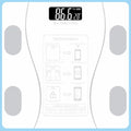 Showlu Smart digital body weight scale with glass surface, measuring up to 200kg, designed for bathroom use.