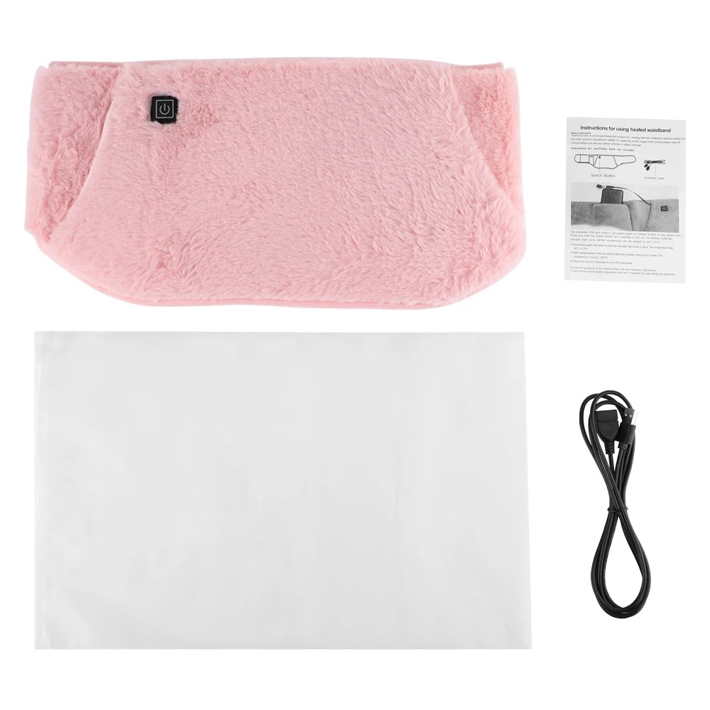 Showlu Smart General USB electric heating waist belt with graphene warm pad, adjustable for comfortable thermal support.